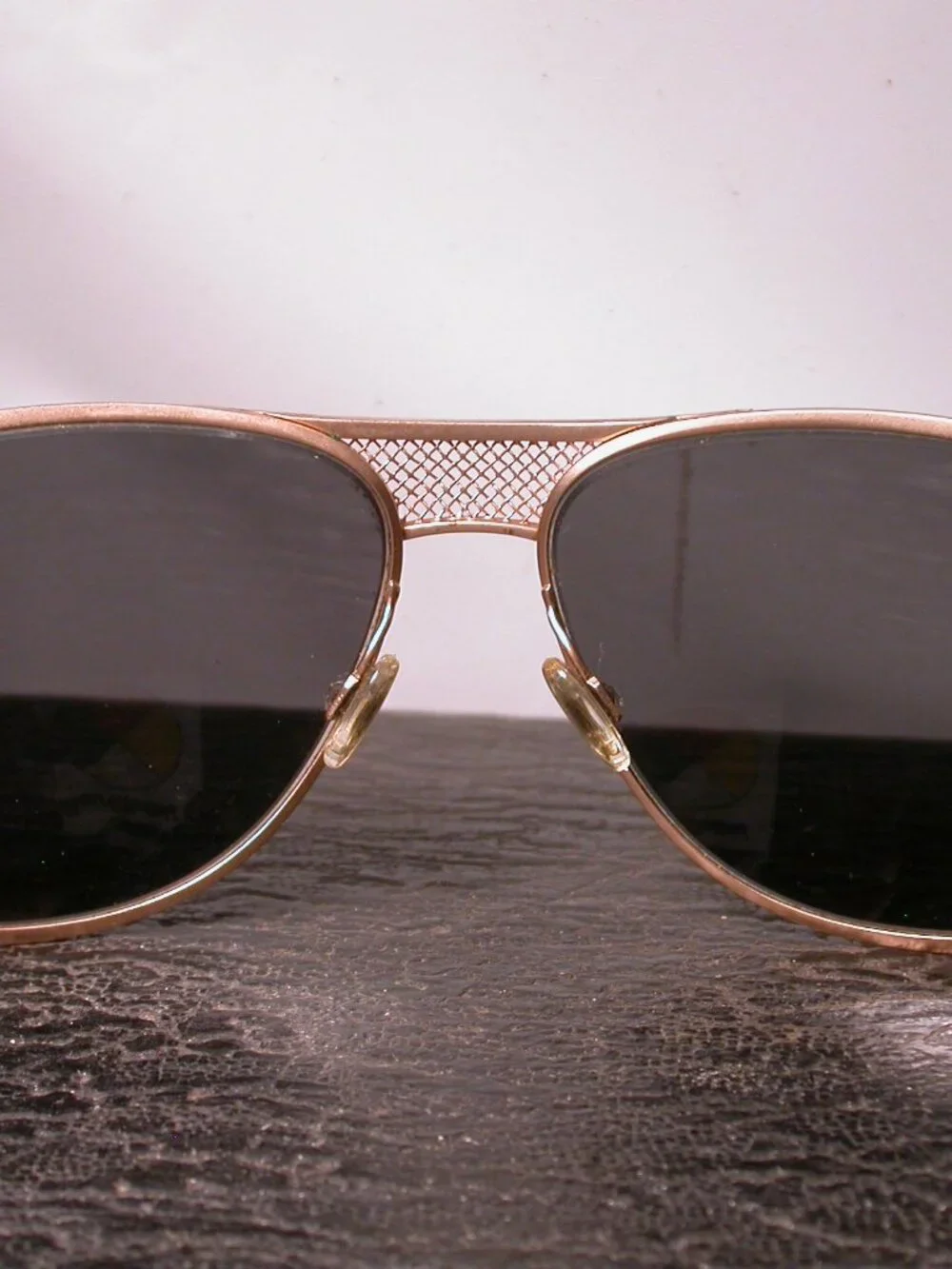 Barton Perreira Black and Gold Aviator Shades Sunglasses Made in Japan